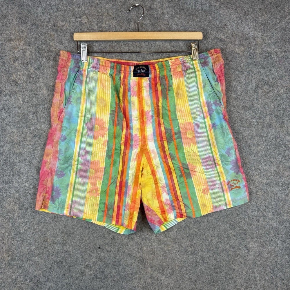 Paul & Shark Yachting Swim Trunks Mens Large Floral Colorful Board Shorts
